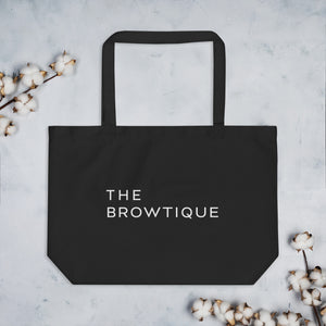 Large organic 'The Browtique' tote bag